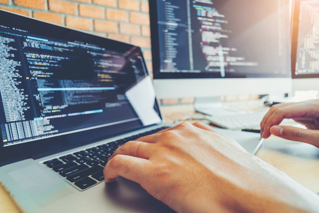 chief technology officer - CTO writing code